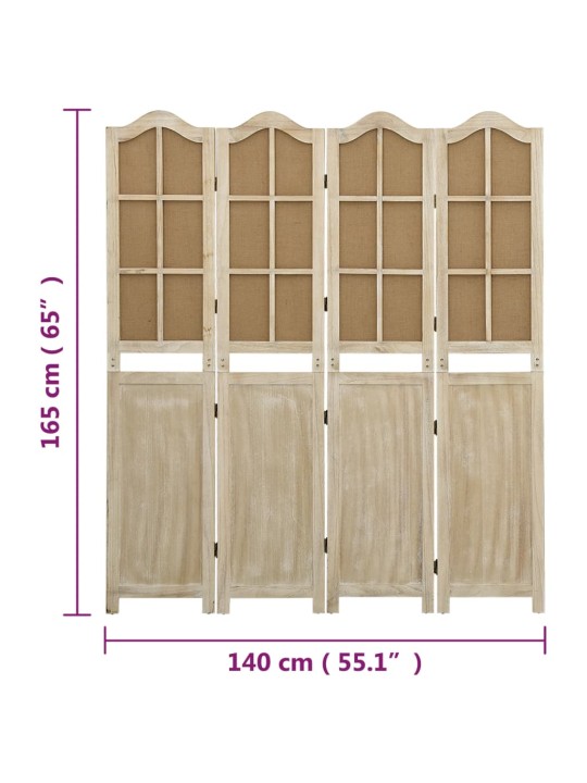 4 paneeliga sirm, pruun, 140 x 165, kangas