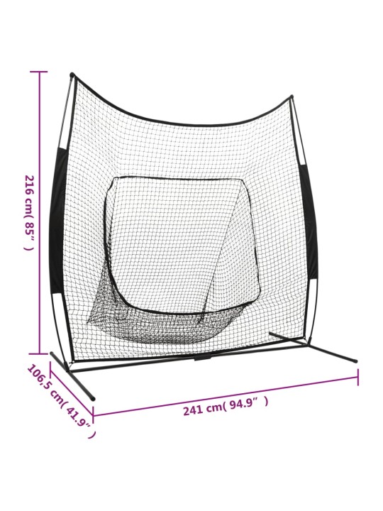 Mitme spordiala harjutusvõrk, 241x106,5x216 cm, metall