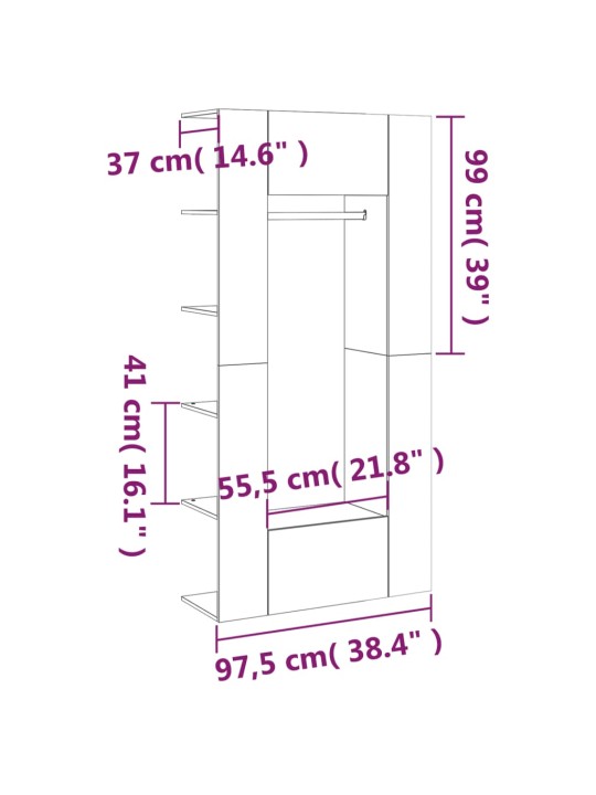 Esikukapid 2 tk, betoonhall, tehispuit