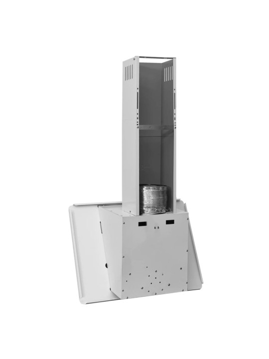 Pliidikubu, 60 cm, roostevaba teras ja karastatud klaas, valge