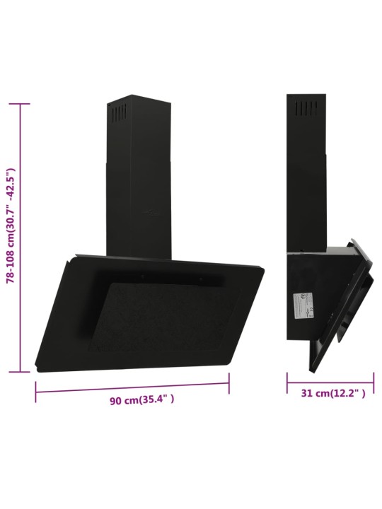 Pliidikubu, 90 cm, roostevaba teras ja karastatud klaas, must