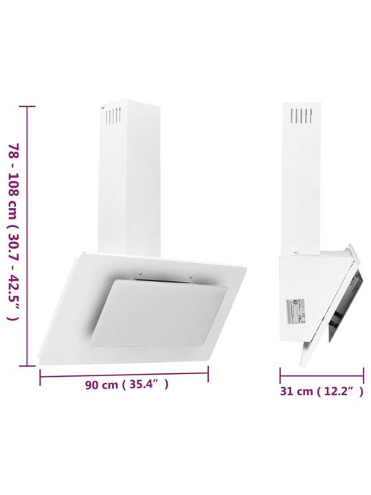 Pliidikubu, 90 cm, roostevaba teras ja karastatud klaas, valge