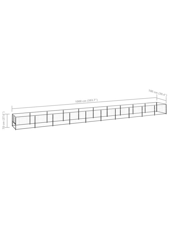 Koeraaedik, must, 10 m², teras