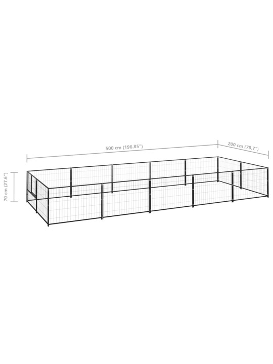 Koeraaedik, must, 10 m², teras