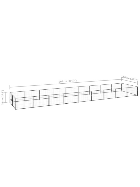 Koeraaedik, must, 18 m², teras