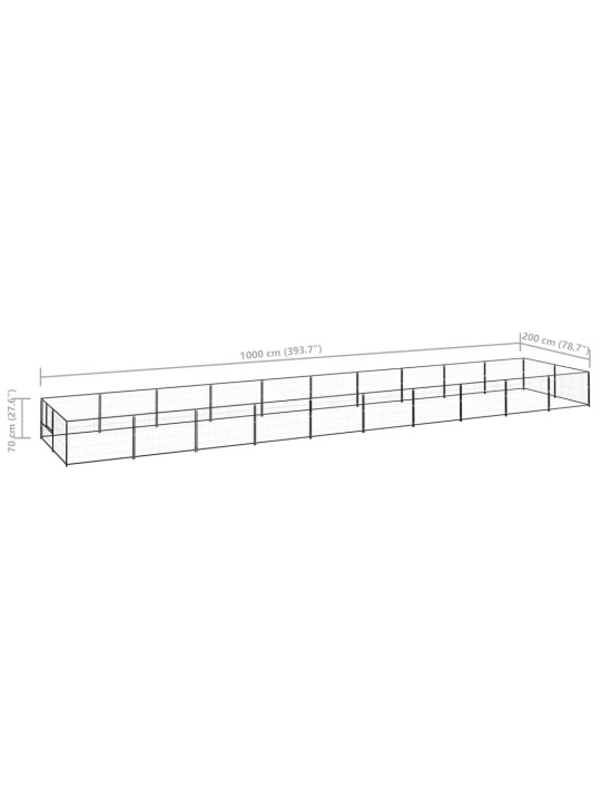 Koeraaedik, must, 20 m², teras