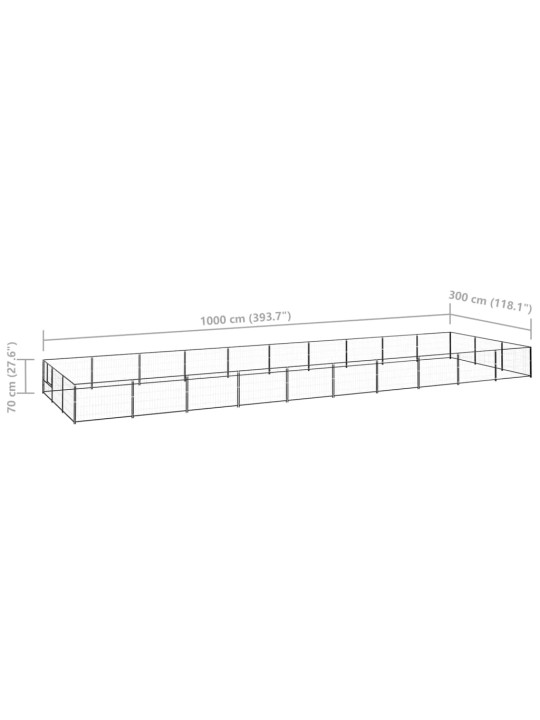 Koeraaedik, must, 30 m², teras