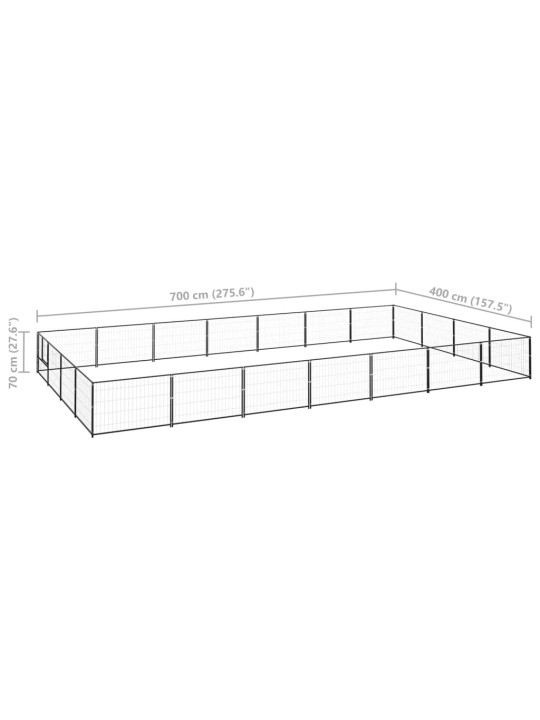 Koeraaedik, must, 28 m², teras