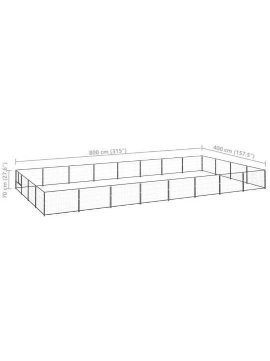 Koeraaedik, must, 32 m², teras