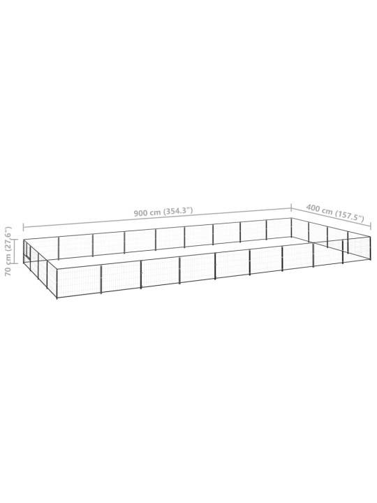 Koeraaedik, must, 36 m², teras