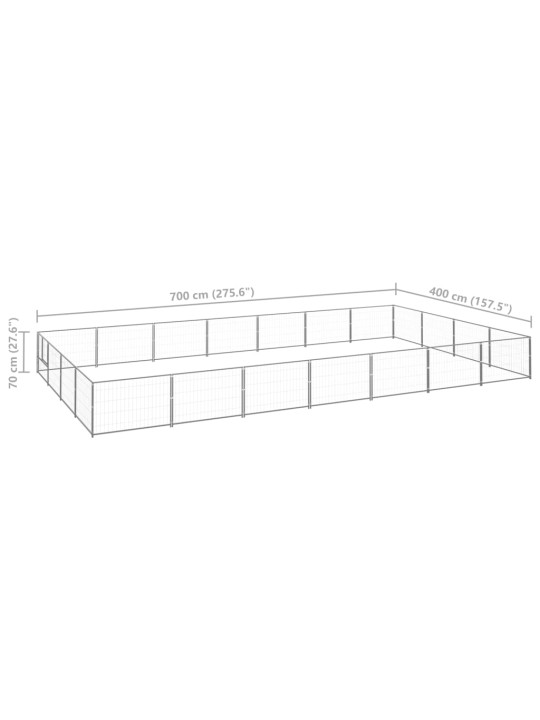 Koeraaedik, hõbe, 28 m², teras