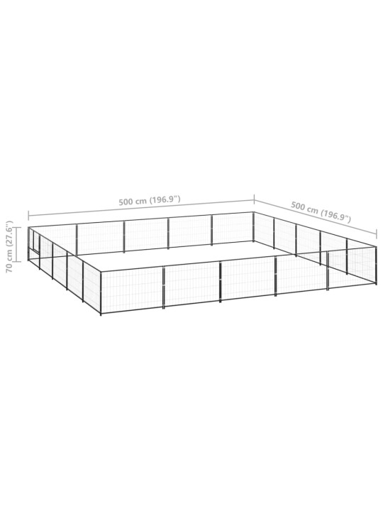 Koeraaedik, must, 25 m², teras