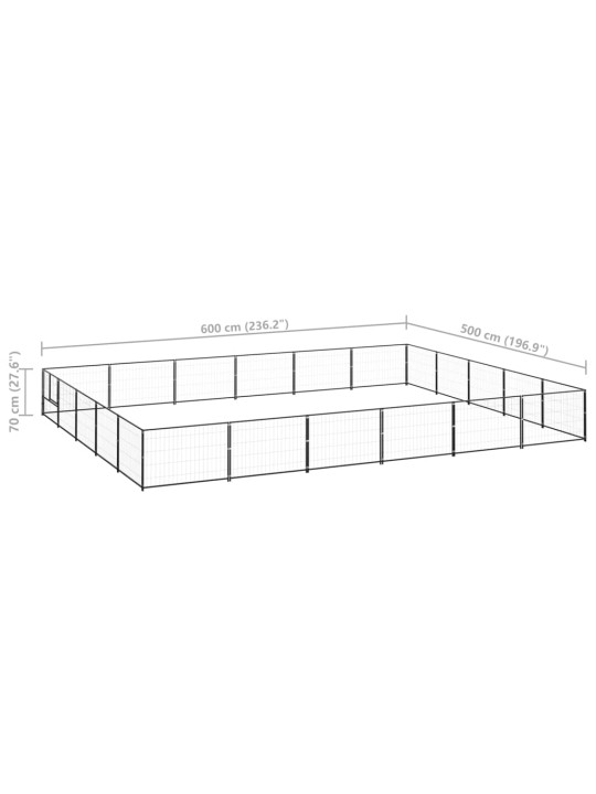 Koeraaedik, must, 30 m², teras