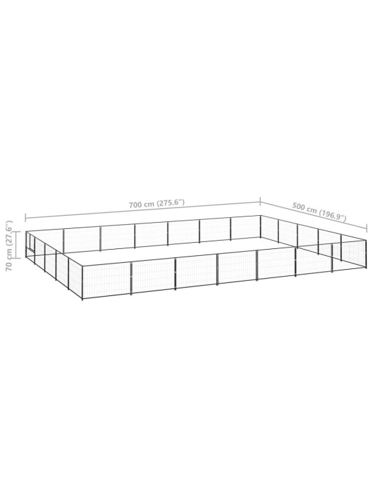 Koeraaedik, must, 35 m², teras