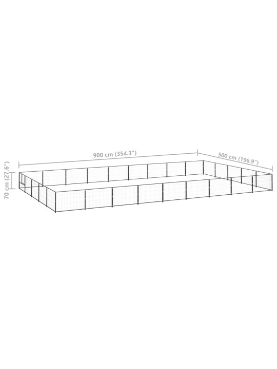 Koeraaedik, must, 45 m², teras