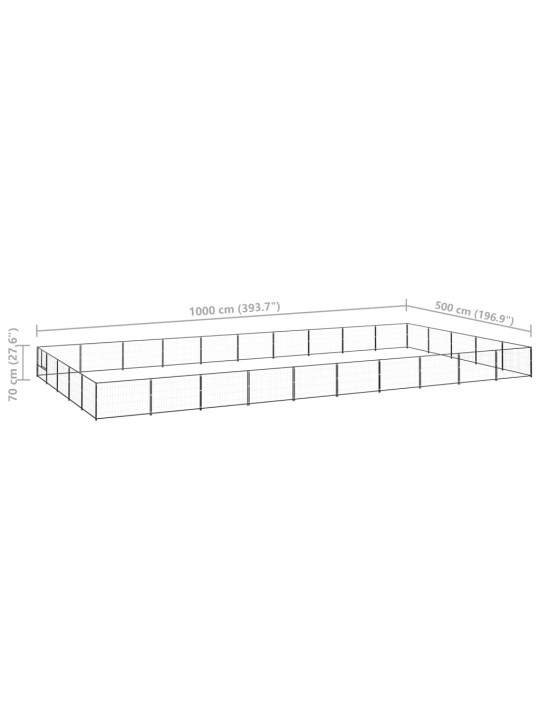 Koeraaedik, must, 50 m², teras