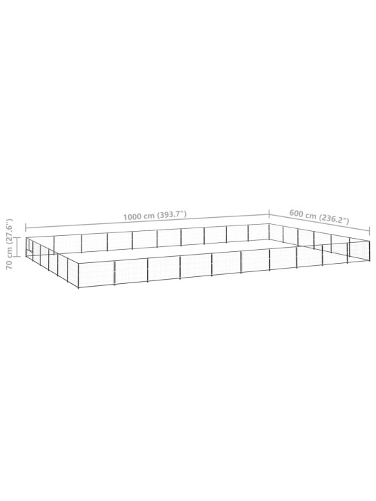 Koeraaedik, must, 60 m², teras