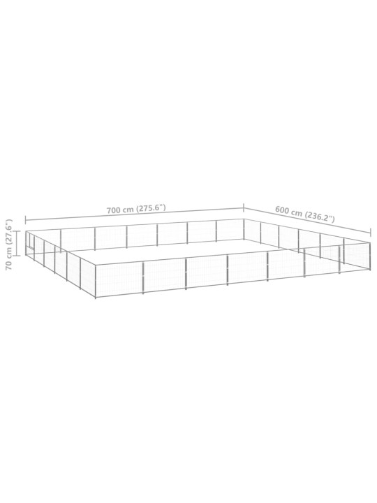 Koeraaedik, hõbe, 42 m², teras