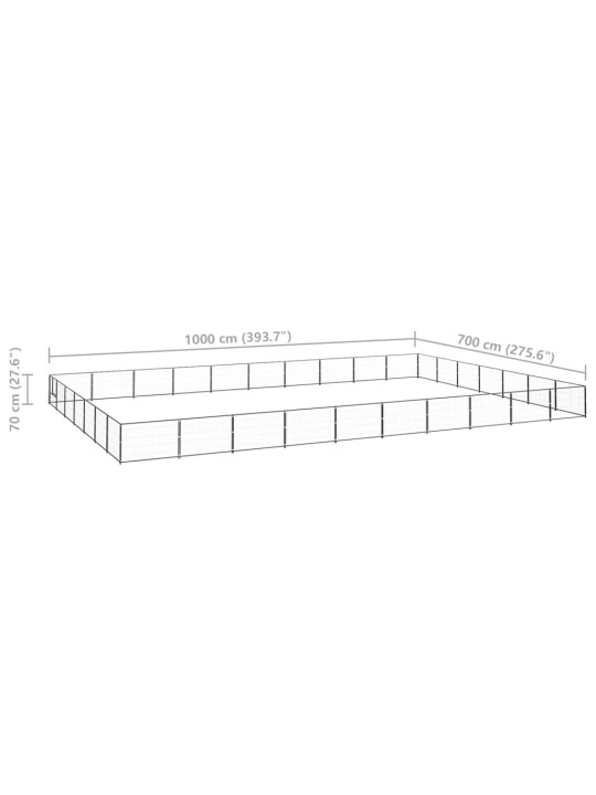 Koeraaedik, must, 70 m², teras