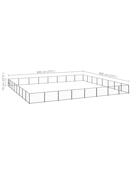 Koeraaedik, must, 64 m², teras