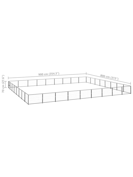 Koeraaedik, must, 72 m², teras