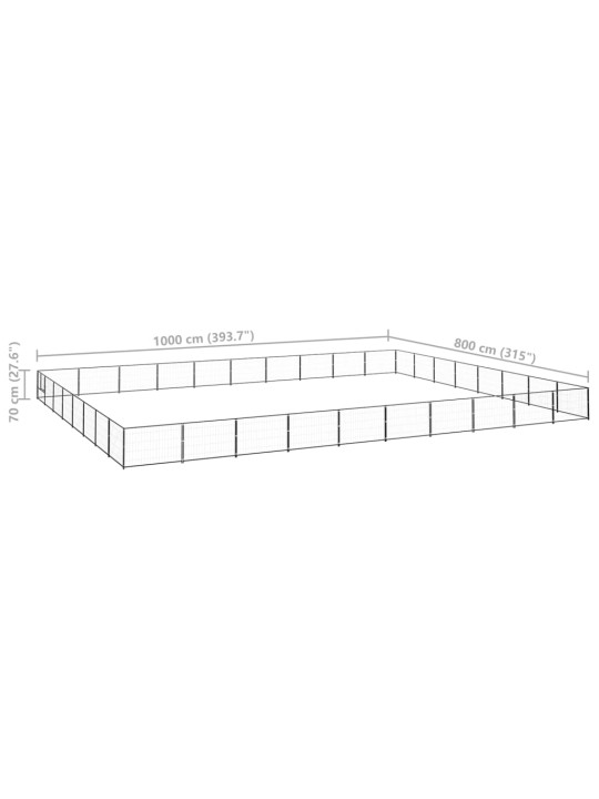 Koeraaedik, must, 80 m², teras