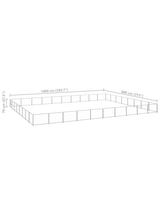 Koeraaedik, hõbe, 80 m², teras