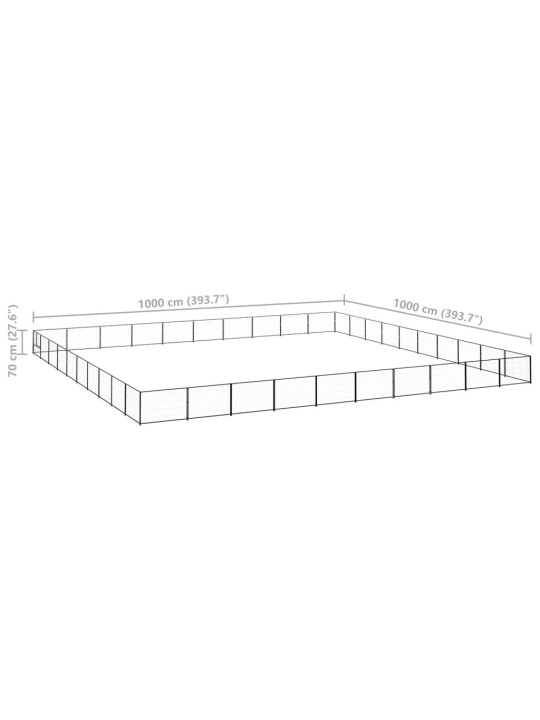 Koeraaedik, must, 100 m², teras