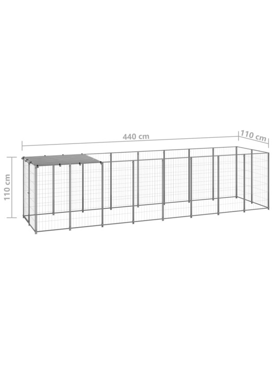 Koeraaedik, hõbe, 4.84 m², teras