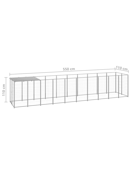 Koeraaedik, hõbe, 6.05 m², teras