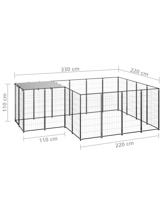 Koeraaedik, must, 6.05 m², teras