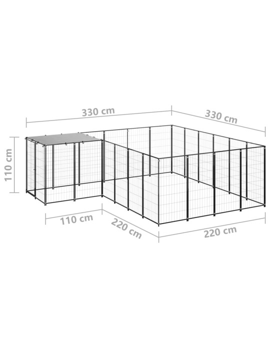 Koeraaedik, must, 8,47 m², teras