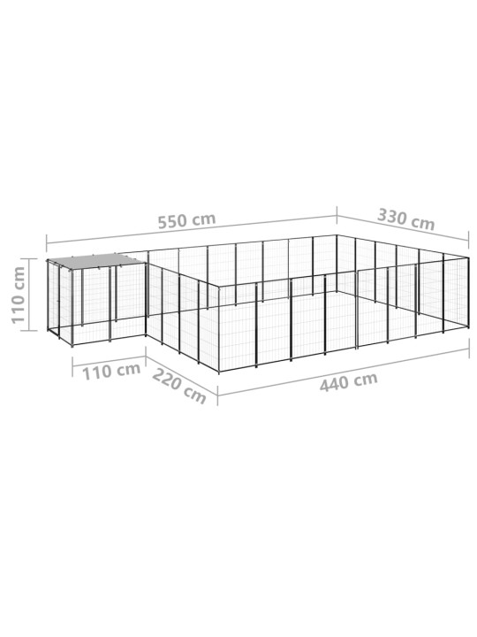 Koeraaedik, must, 15,73 m², teras