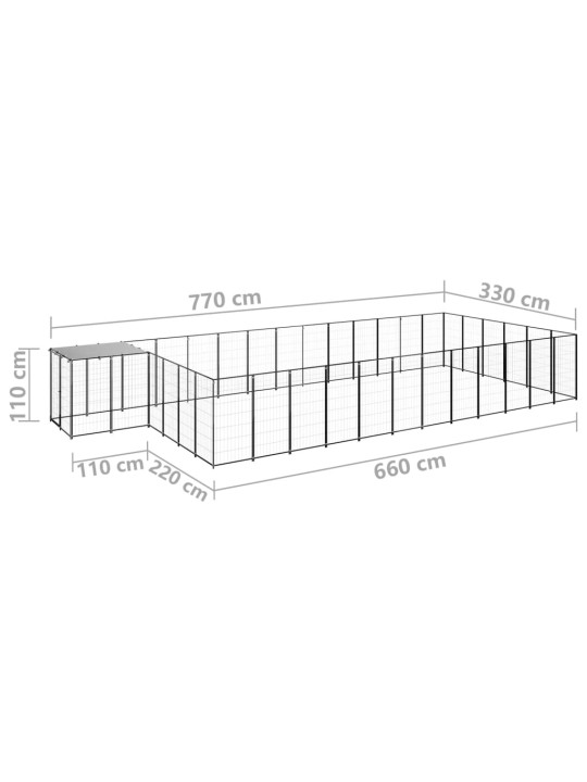 Koeraaedik, must, 22,99 m², teras