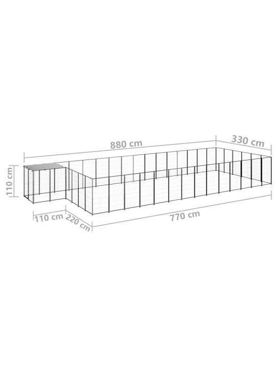 Koeraaedik, must, 26,62 m², teras