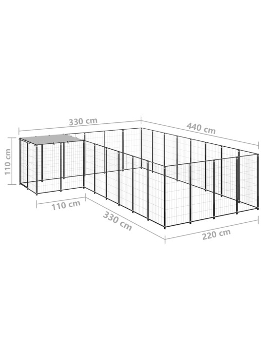 Koeraaedik, must, 10,89 m², teras