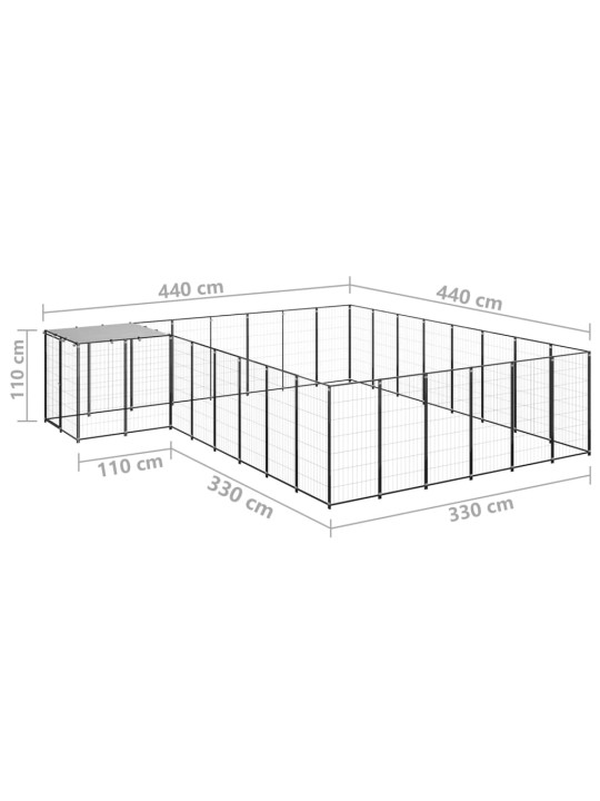 Koeraaedik, must, 15,73 m², teras