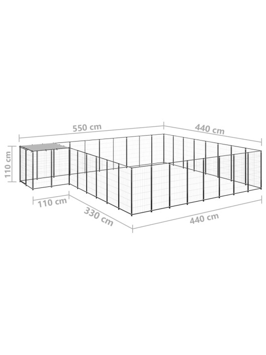 Koeraaedik, must, 20,57 m², teras