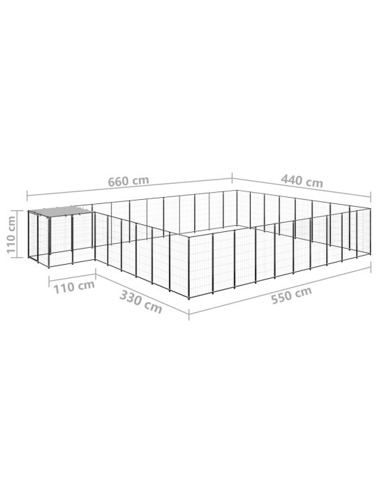 Koeraaedik, must, 25,41 m², teras