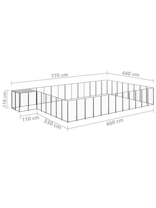 Koeraaedik, must, 30,25 m², teras