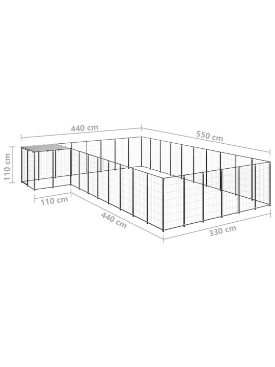 Koeraaedik, must, 19,36 m², teras