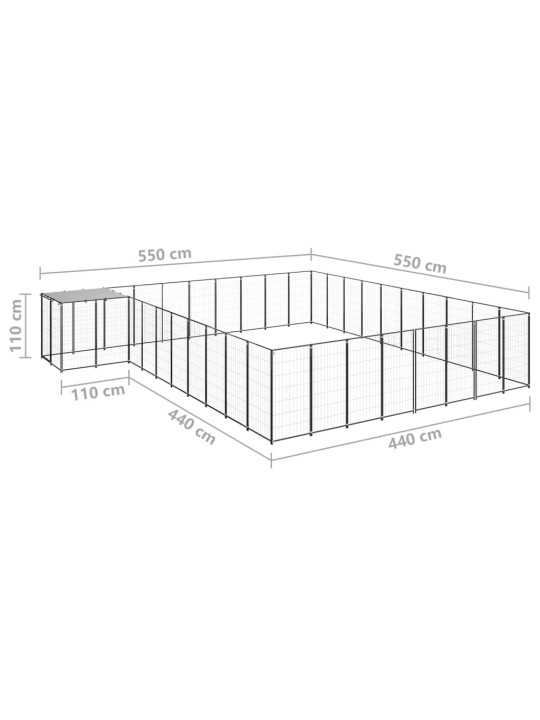 Koeraaedik, must, 25,41 m², teras