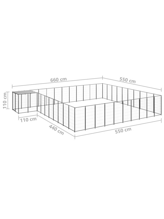 Koeraaedik, must, 31,46 m², teras