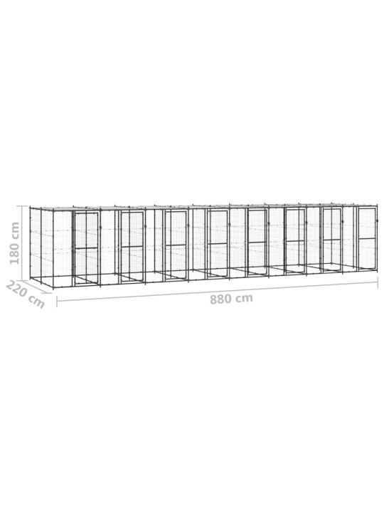 Koeraaedik katusega, teras, 19,36 m²