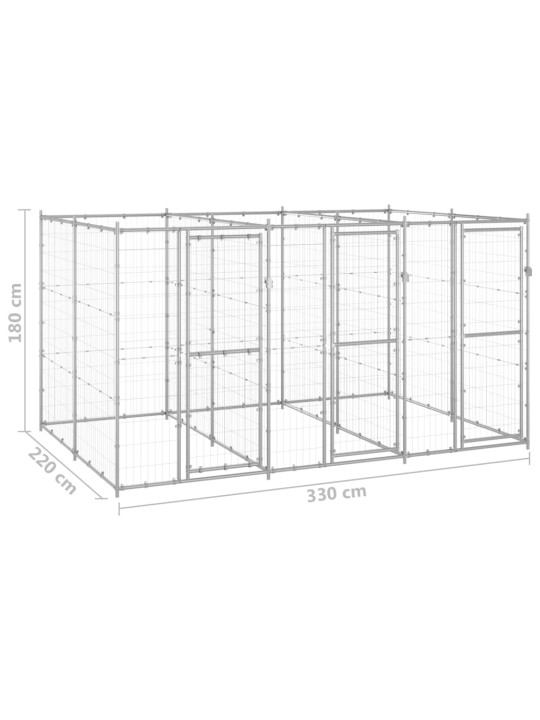 Koeraaedik, tsingitud teras, 7,26 m²