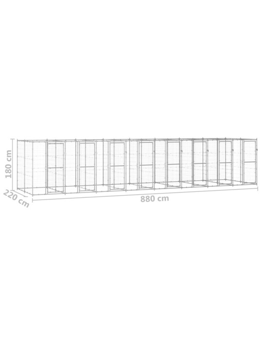 Koeraaedik, tsingitud teras, 19,36 m²