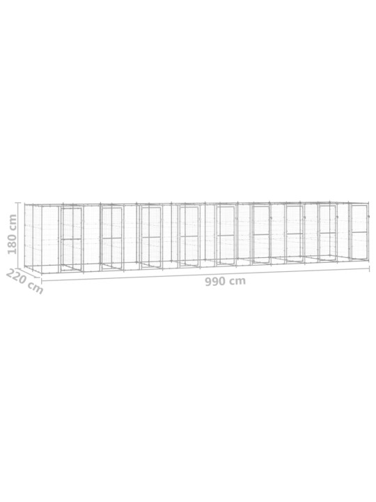 Koeraaedik, tsingitud teras, 21,78 m²