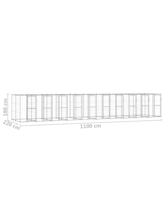 Koeraaedik, tsingitud teras, 24,2 m²