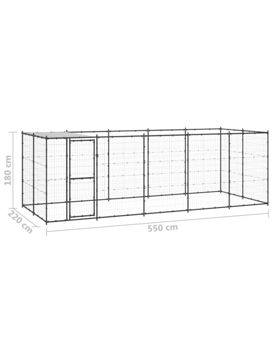 Koeraaedik katusega, teras, 12,1 m²