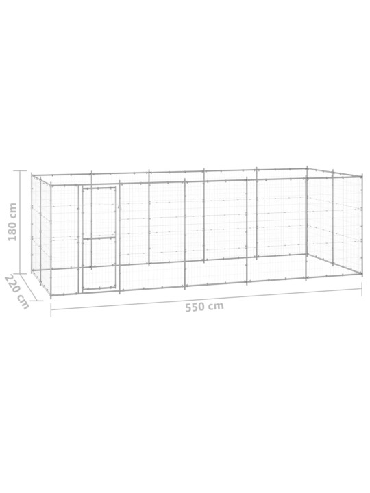 Koeraaedik, tsingitud teras, 12,1 m²